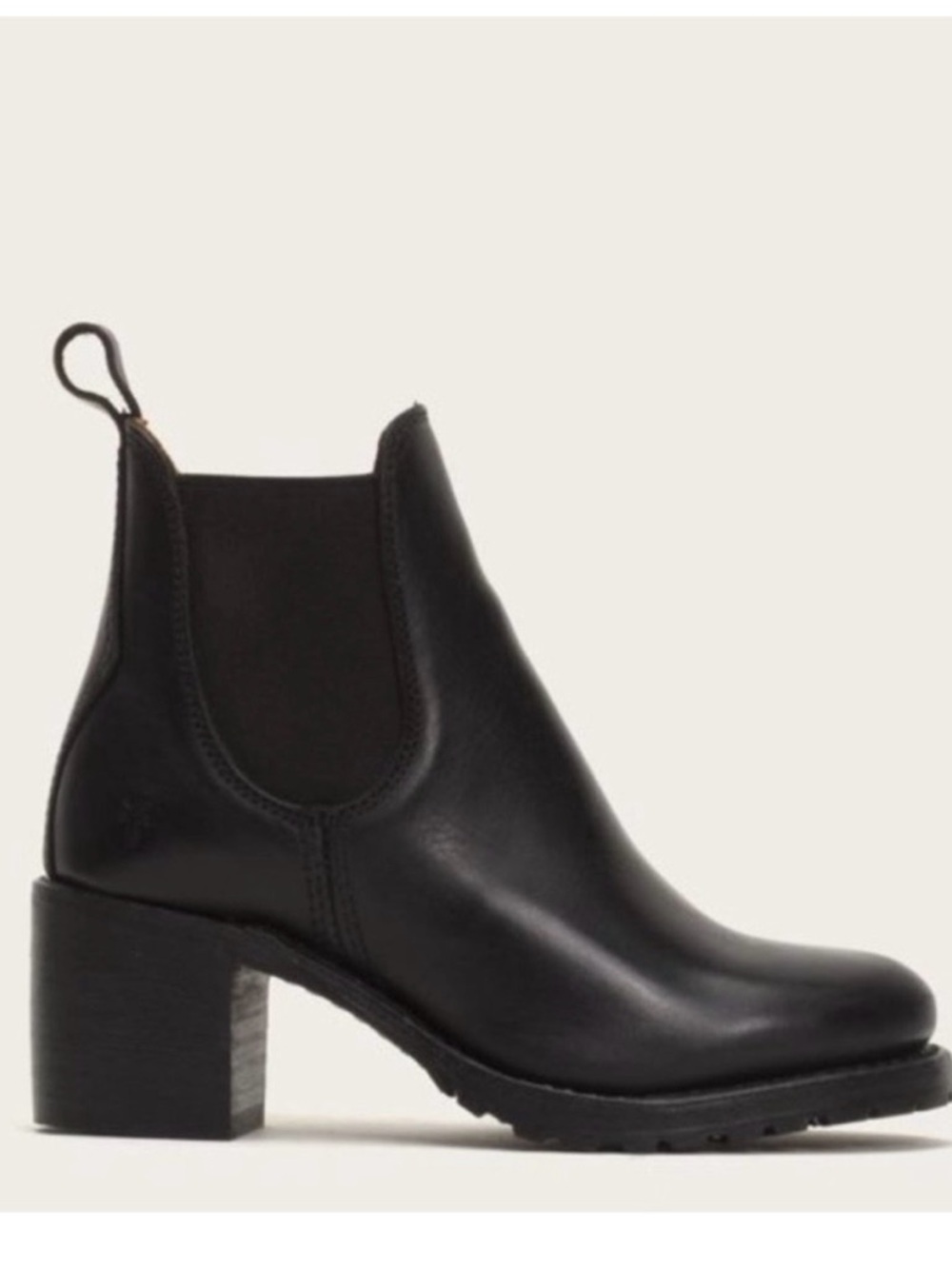 Frye Black Leather Chelsea Ankle Boot